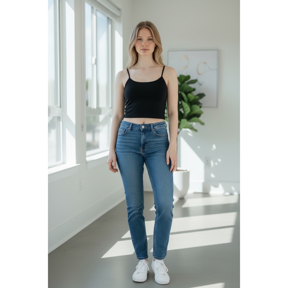 Black Women's Camisole Top with pads